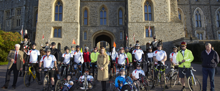 Wounded veterans complete a 250-mile bike tour with Royal support